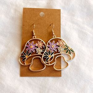 mushroom drop earrings H74